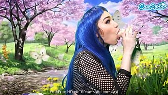 年轻诱人的女孩用sybian和多个假阳具自慰