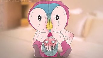 热辣的2d Hentai性爱场景中的goku和bulma